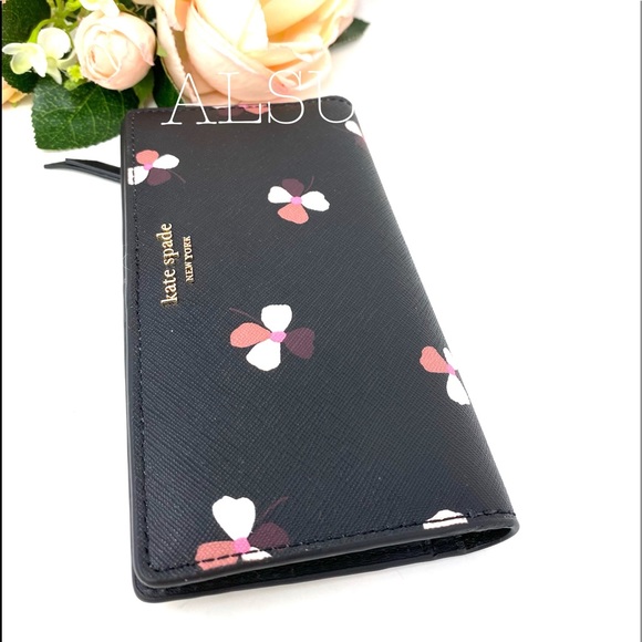 Kate♠️Spade LG Bifolder Wallet Cameron Black Multi - Picture 5 of 7